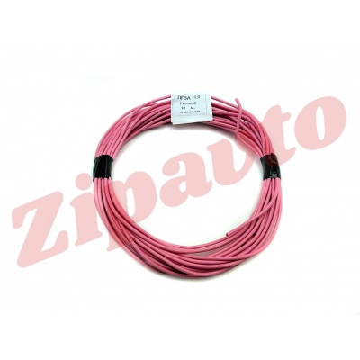 Провод сечением 1,0 кв. мм розовый (отрезок 10 м.)