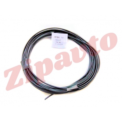 Провод сечением 1,0 кв. мм черный (отрезок 10 м.)